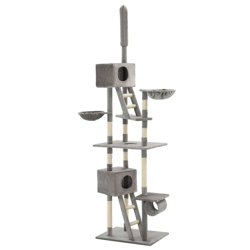 vidaXL Katzen-Kratzbaum Sisal 230 - 260 cm Grau