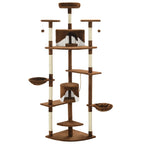 vidaXL Katzen-Kratzbaum mit Sisal-Kratzsäulen 203 cm Braun und Weiß
