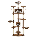vidaXL Katzen-Kratzbaum mit Sisal-Kratzsäulen 203 cm Braun und Weiß