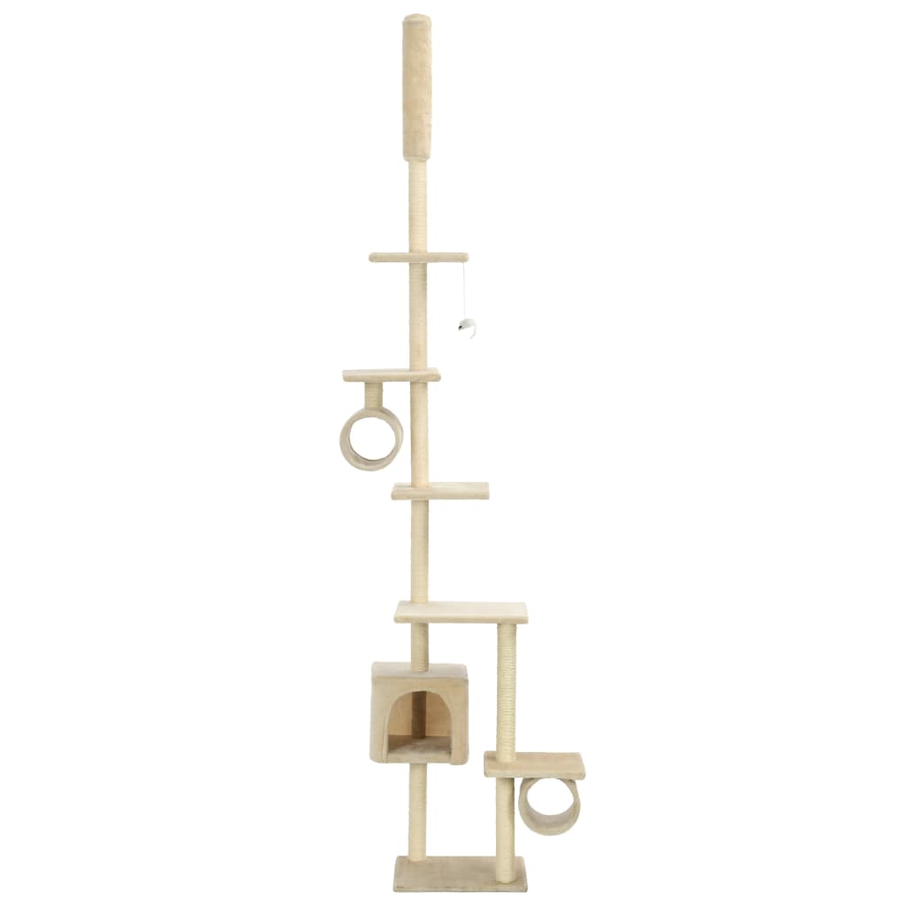 vidaXL Katzen-Kratzbaum mit Sisal-Kratzsäulen 260 cm Beige