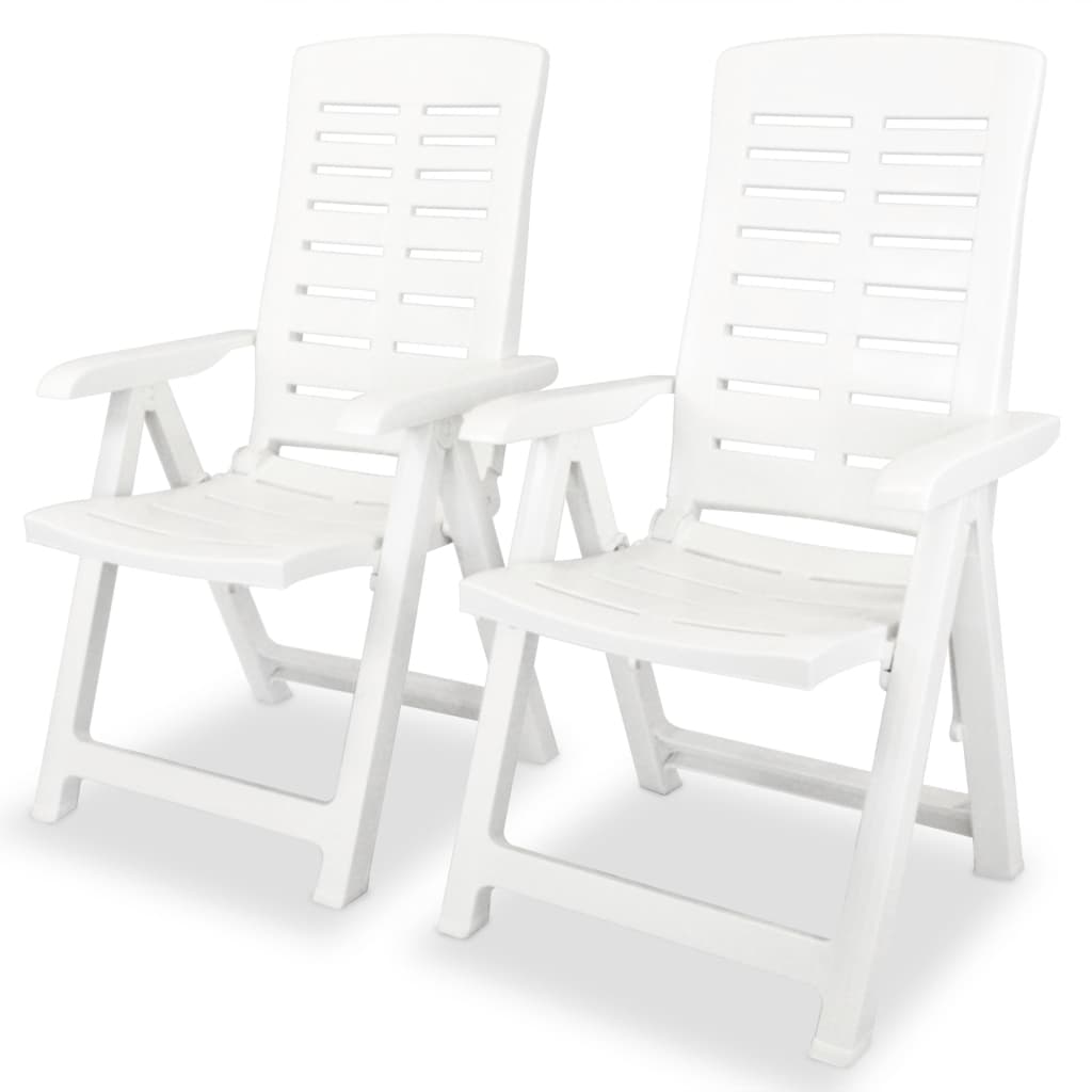 vidaXL 3-tlg. Bistro-Set Kunststoff Weiß