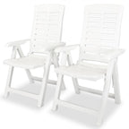 vidaXL 3-tlg. Bistro-Set Kunststoff Weiß