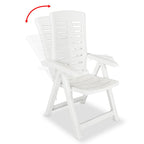 vidaXL 3-tlg. Bistro-Set Kunststoff Weiß