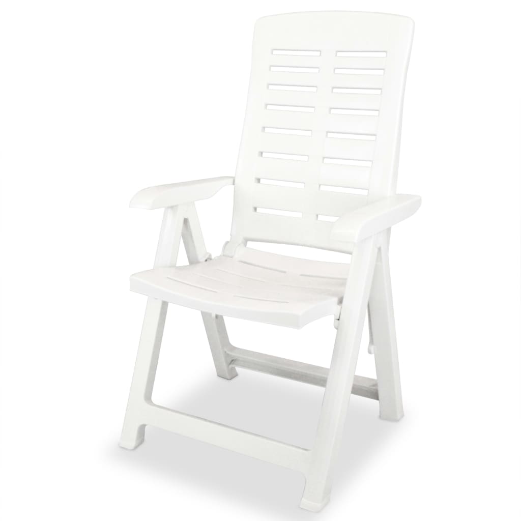 vidaXL 3-tlg. Bistro-Set Kunststoff Weiß