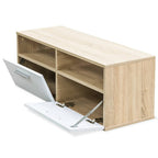vidaXL 2 Stk. TV-Schränke Holzwerkstoff 95x35x36 cm Eiche und Weiß