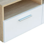 vidaXL 2 Stk. TV-Schränke Holzwerkstoff 95x35x36 cm Eiche und Weiß