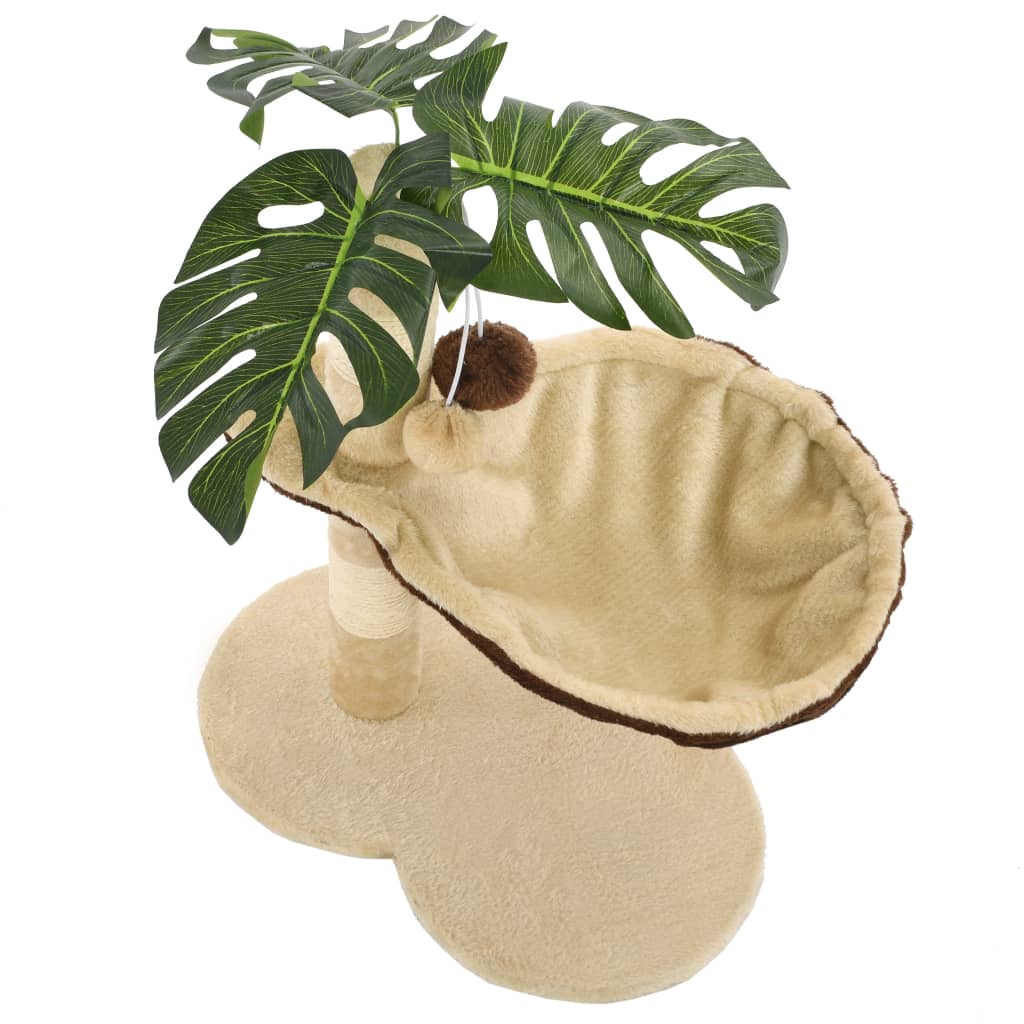 vidaXL Katzen-Kratzbaum mit Sisal-Kratzstange 50 cm Beige und Braun