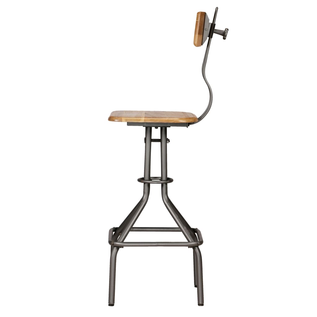 vidaXL Barhocker 2 Stk. Altholz Teak