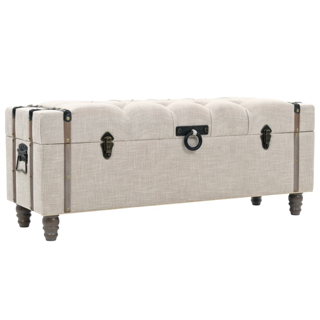 vidaXL Aufbewahrungsbank-Set 3-tlg. Massivholz und Stahl 112x37x45 cm