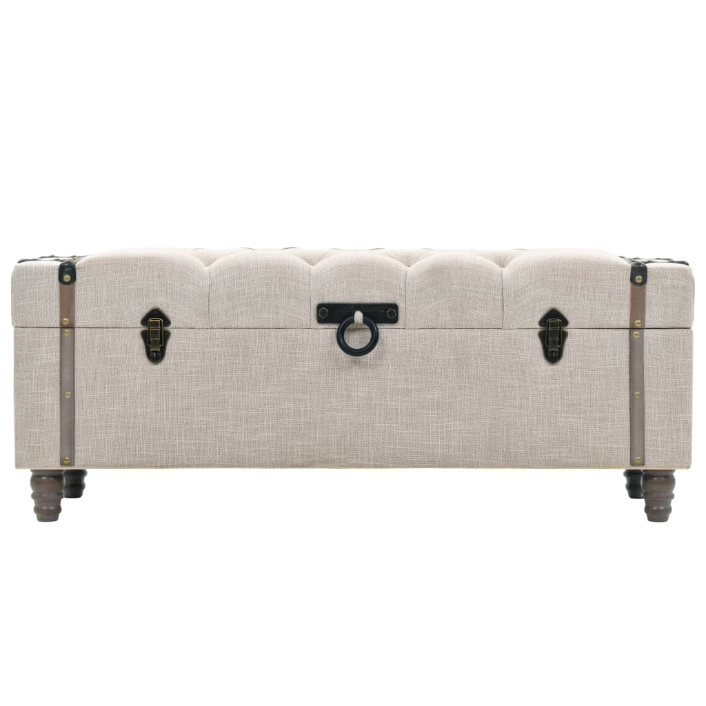 vidaXL Aufbewahrungsbank-Set 3-tlg. Massivholz und Stahl 112x37x45 cm