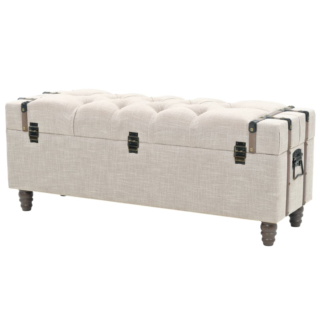 vidaXL Aufbewahrungsbank-Set 3-tlg. Massivholz und Stahl 112x37x45 cm
