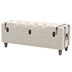 vidaXL Aufbewahrungsbank-Set 3-tlg. Massivholz und Stahl 112x37x45 cm