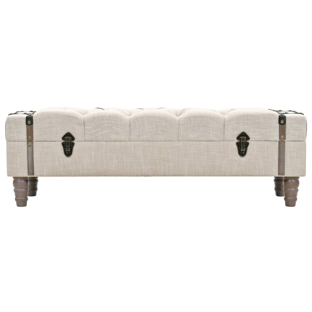 vidaXL Aufbewahrungsbank Massivholz und Stahl 111 x 34 x 37 cm