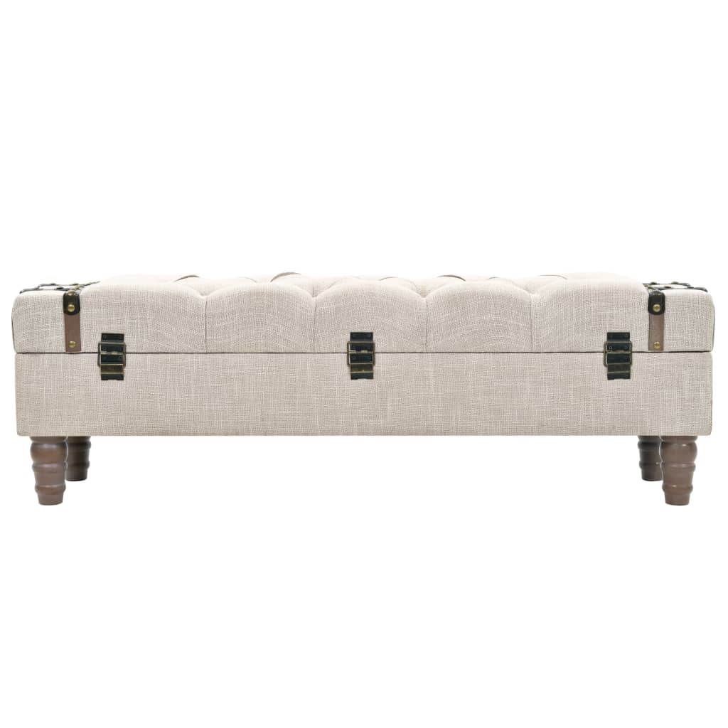 vidaXL Aufbewahrungsbank Massivholz und Stahl 111 x 34 x 37 cm