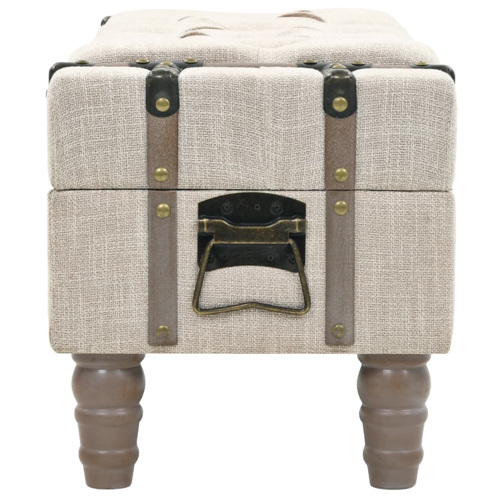 vidaXL Aufbewahrungsbank Massivholz und Stahl 111 x 34 x 37 cm