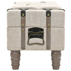 vidaXL Aufbewahrungsbank Massivholz und Stahl 111 x 34 x 37 cm