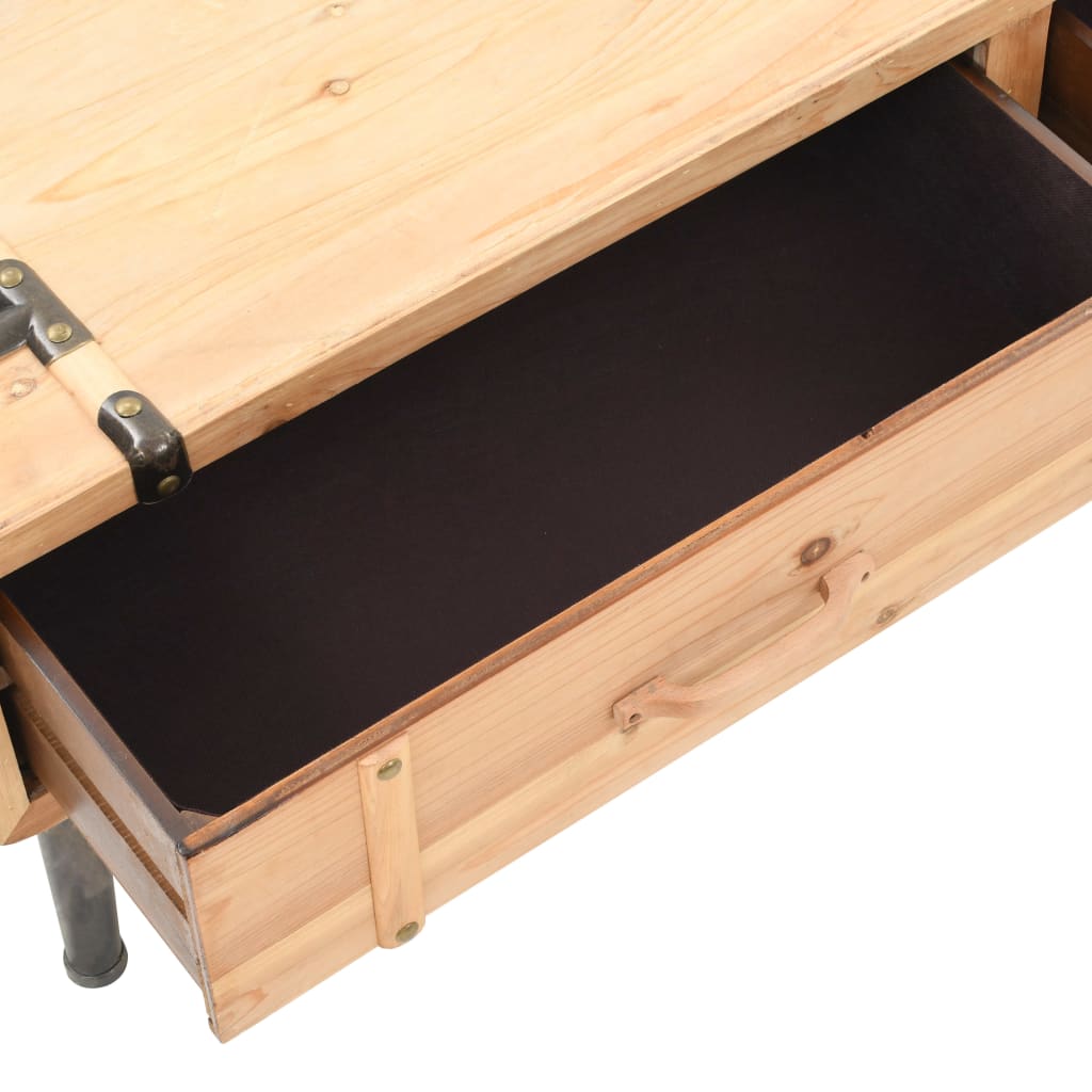 vidaXL TV-Schrank Massivholz Tanne 120x33x35 cm