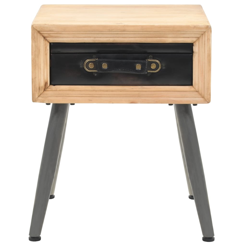 vidaXL Nachtisch Massivholz Tanne 43x38x50 cm