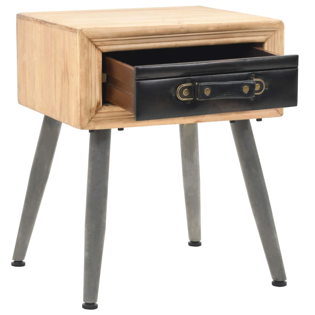 vidaXL Nachtisch Massivholz Tanne 43x38x50 cm