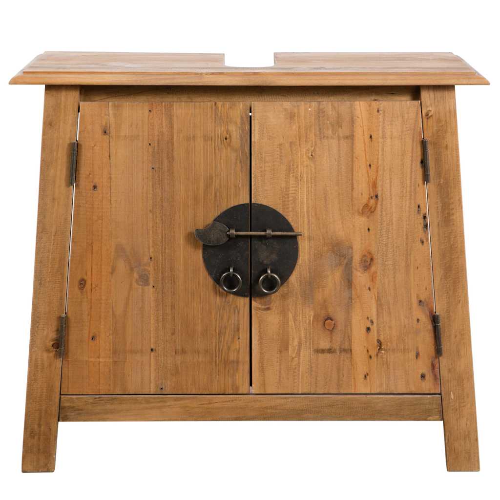 vidaXL Badezimmer-Unterschrank Massivholz Kiefer 70x32x63 cm