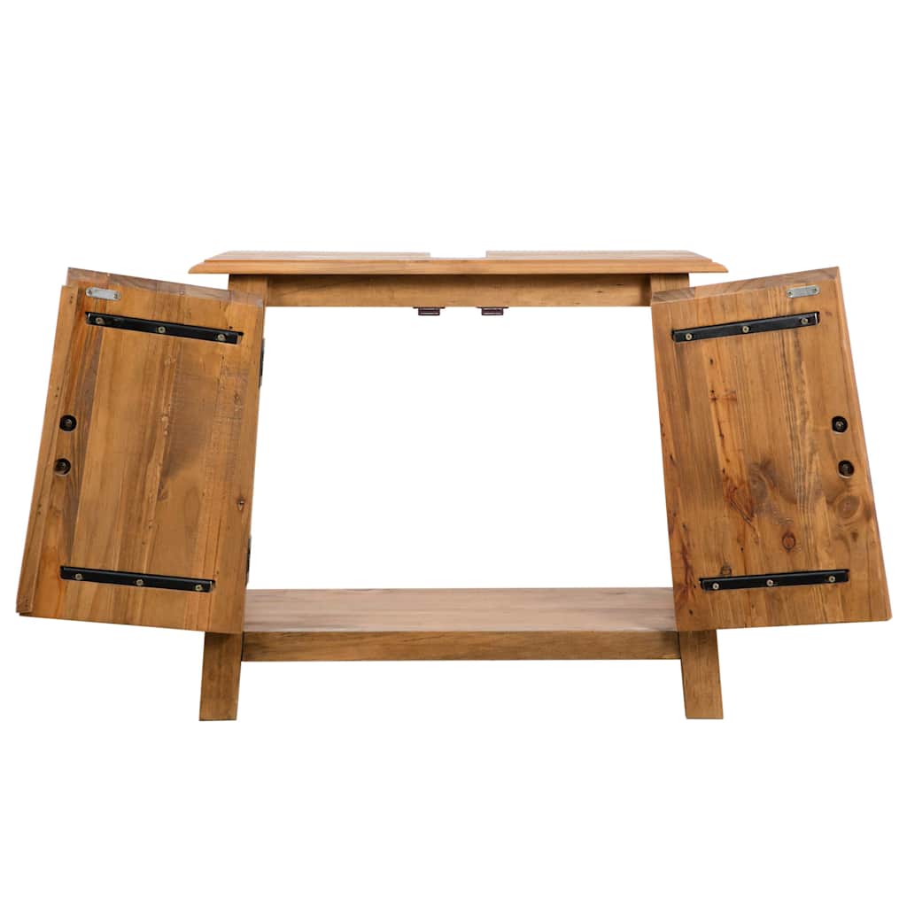 vidaXL Badezimmer-Unterschrank Massivholz Kiefer 70x32x63 cm