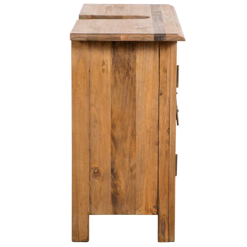 vidaXL Badezimmer-Unterschrank Massivholz Kiefer 70x32x63 cm