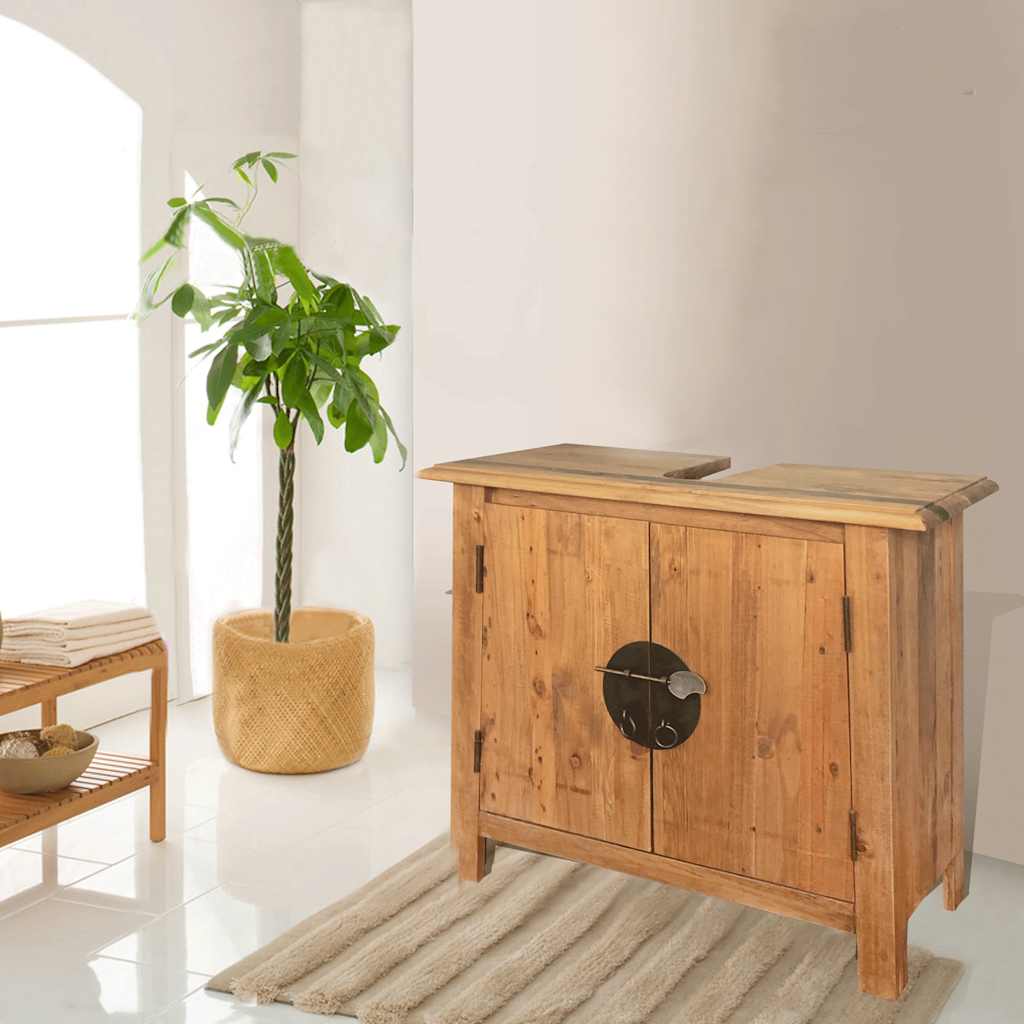 vidaXL Badmöbel-Set Massivholz Kiefer