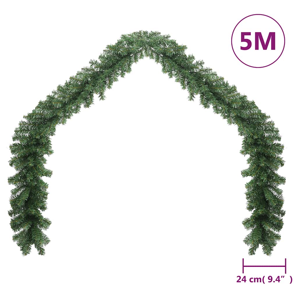 vidaXL Weihnachtsgirlande PVC 5 m