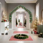 vidaXL Weihnachtsgirlande Geschmückt mit Kugeln und LED-Lichtern 10 m