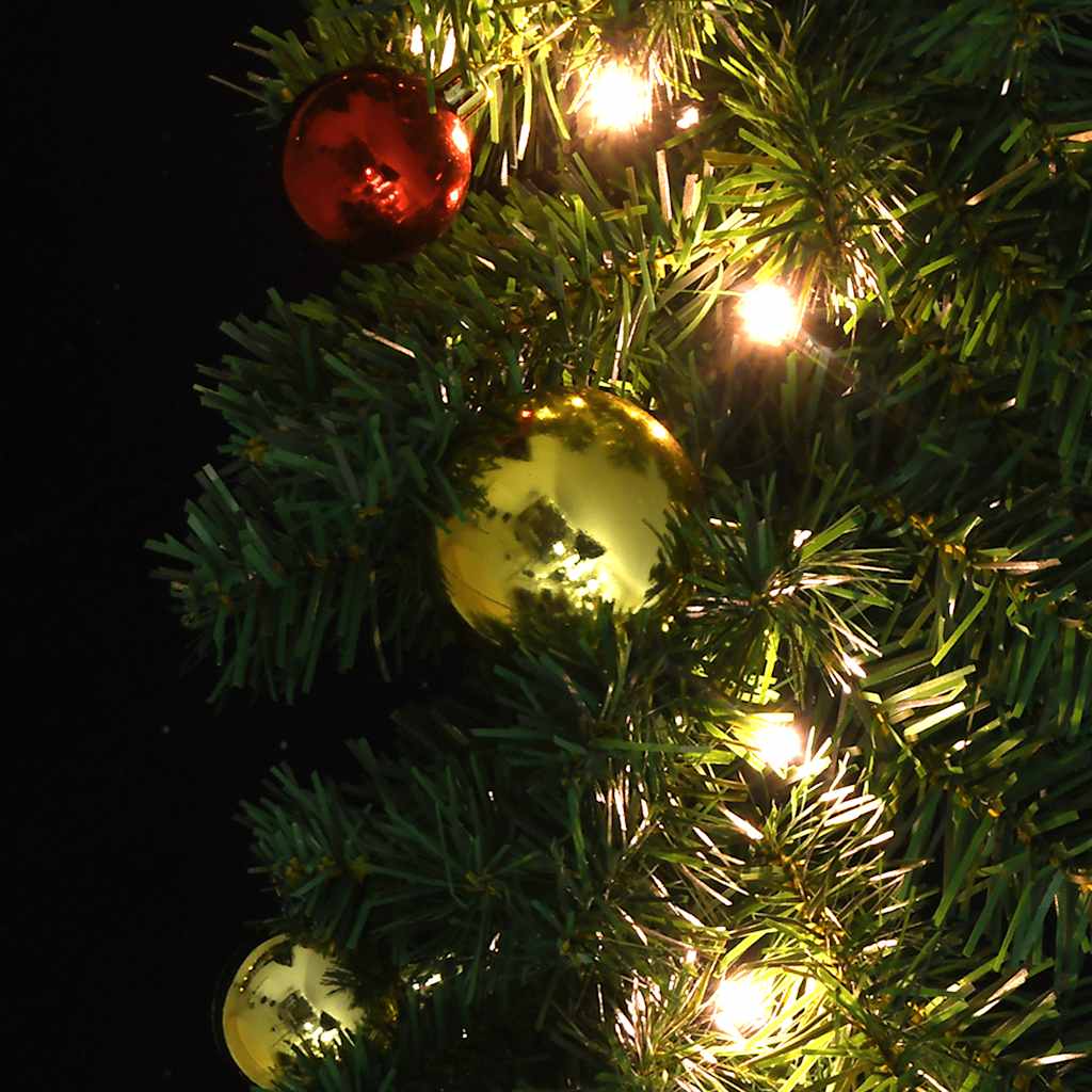 vidaXL Weihnachtsgirlande Geschmückt mit Kugeln und LED-Lichtern 10 m