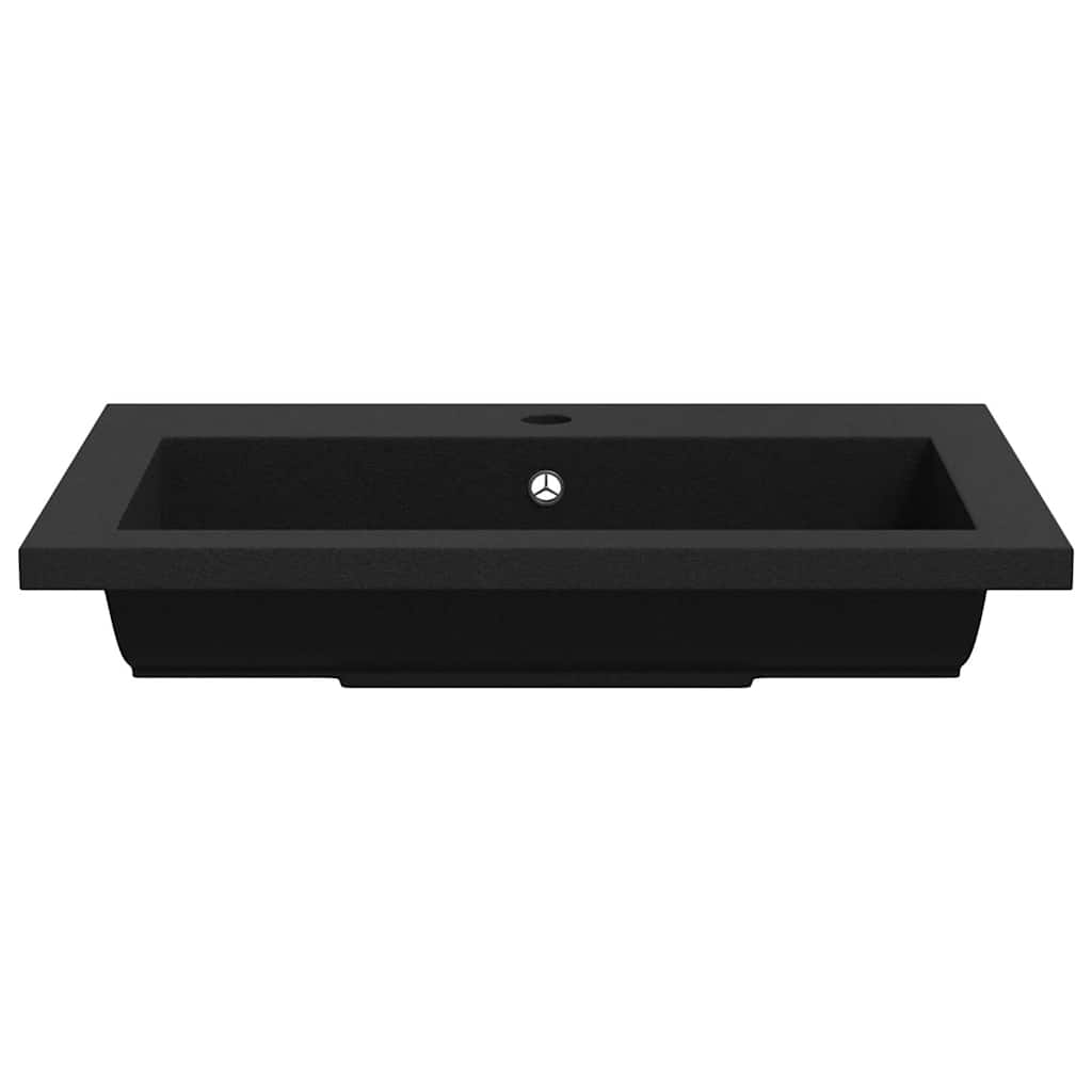 vidaXL Granitbecken 600×450×120 mm Schwarz