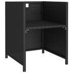 vidaXL 6-tlg. Garten-Essgruppe mit Auflagen Poly Rattan Schwarz