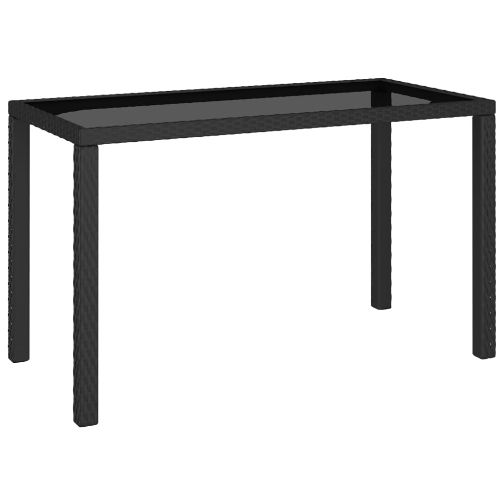 vidaXL 6-tlg. Garten-Essgruppe mit Auflagen Poly Rattan Schwarz
