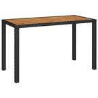 vidaXL 6-tlg. Garten-Essgruppe Poly Rattan Akazie Massivholz Schwarz