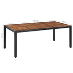 vidaXL 9-tlg. Garten-Essgruppe Poly Rattan Akazie Massivholz Schwarz