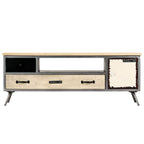vidaXL TV-Schrank Massivholz Mango und Stahl 120x30x45 cm