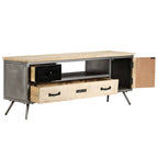 vidaXL TV-Schrank Massivholz Mango und Stahl 120x30x45 cm
