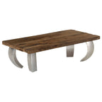 vidaXL Opium-Couchtisch Altholz und Stahl 110×60×35 cm