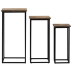 vidaXL Beistelltisch-Set 3-tlg. Recyceltes Teak