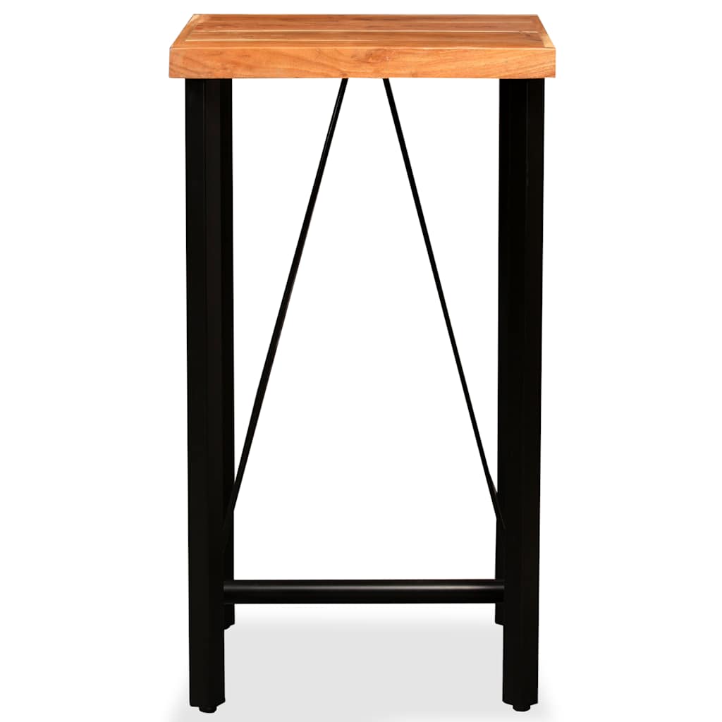 vidaXL Bar-Set 3-tlg. Akazie Massivholz, Echtleder und Canvas