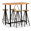 vidaXL 5-tlg. Bar-Set Massivholz Akazie und Altholz