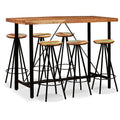 vidaXL 7-tlg. Bar-Set Massivholz Akazie und Altholz