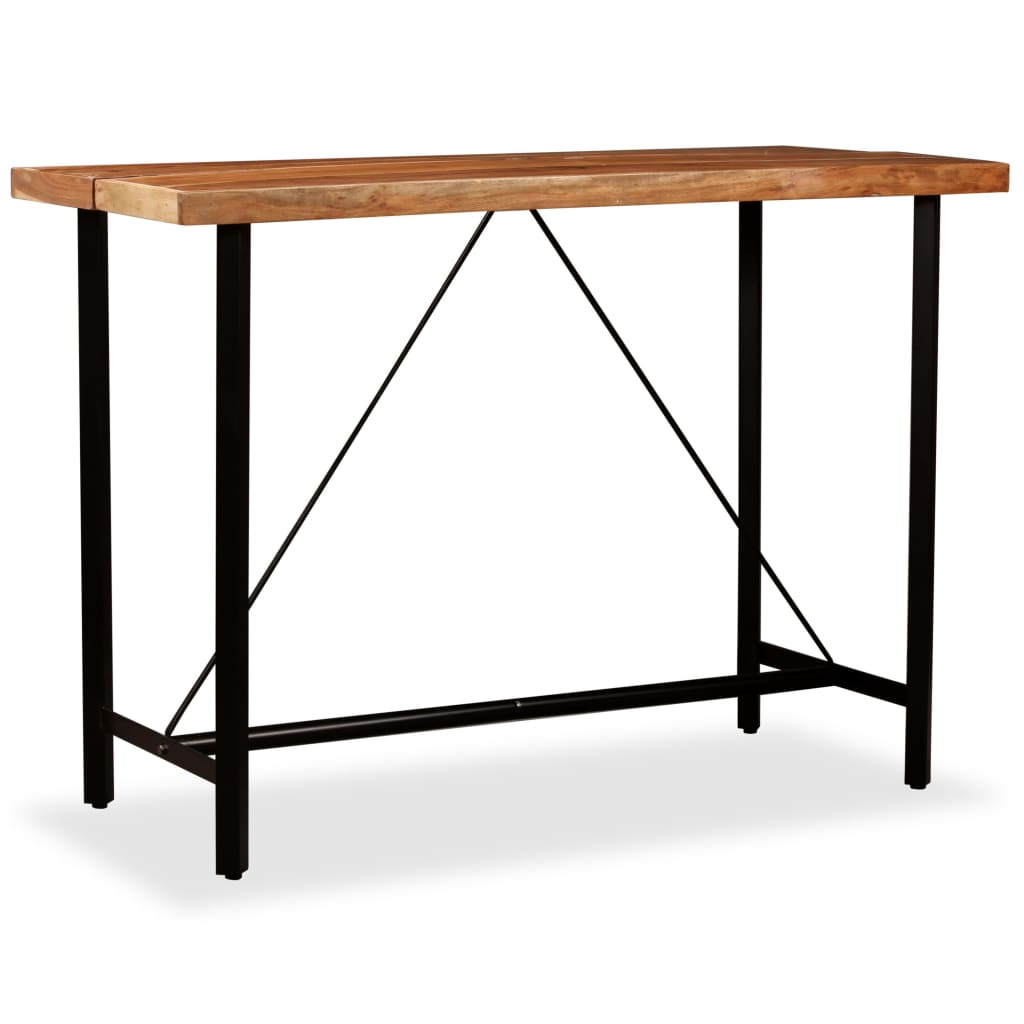 vidaXL 7-tlg. Bar-Set Massivholz Akazie und Altholz