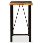 vidaXL 3-tlg. Bar-Set Altholz Massiv, Echtleder und Canvas