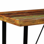vidaXL 5-tlg. Bar-Set Altholz Massiv und Echtleder