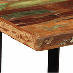 vidaXL 5-tlg. Bar-Set Altholz Massiv und Echtleder