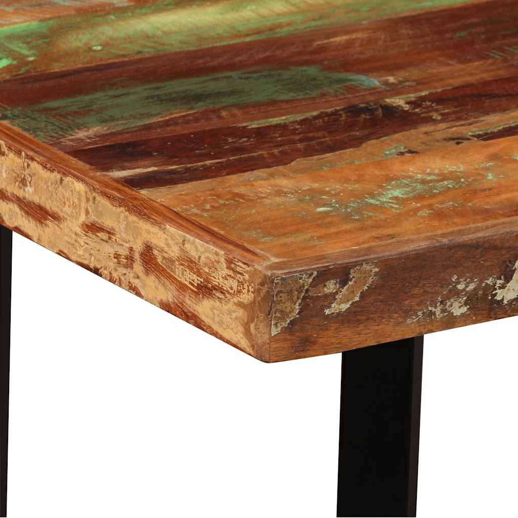 vidaXL 5-tlg. Bar-Set Altholz Massiv und Echtleder