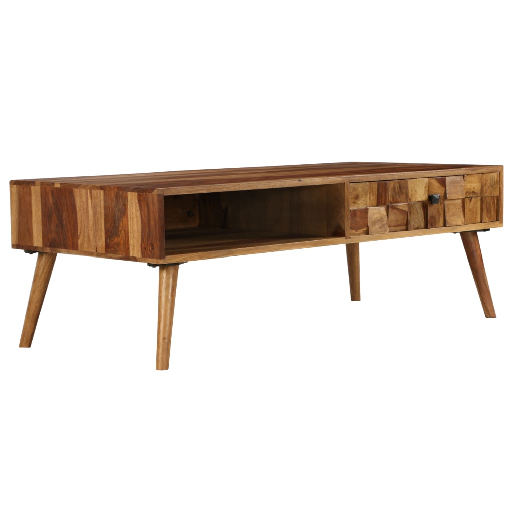 vidaXL Couchtisch Massivholz Akazie Honigbraun 110x50x37 cm