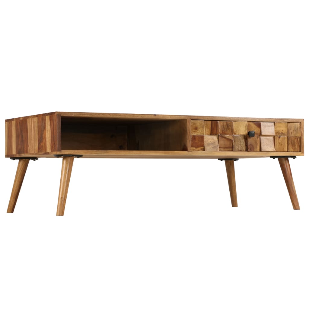 vidaXL Couchtisch Massivholz Akazie Honigbraun 110x50x37 cm