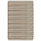 vidaXL Handgewebtes Badematten-Set Jute Stoff Natur und Weiß